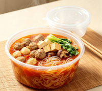 Conteneur alimentaire rond transparent jetable en PP, bol en plastique transparent Shandong pour aliments pour bébés, repas prêts à manger, emballage pour aliments pré-cuits