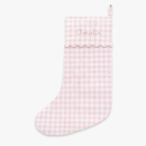 Embroidered Sock Cuffs Ruffle Green Pink Gingham <strong>Candy</strong> Cute Gift <strong>Christmas</strong> <strong>Stockings</strong> - Product Image 2