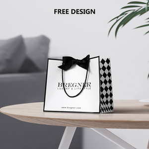 Tùy chỉnh giấy quần áo bao bì Quà tặng Túi giấy với Ribbon xử lý và phương tiện truyền thông xã hội logo cho vớ UV lợi thế - Product Image 6