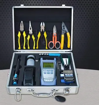 Kit de herramientas de fibra óptica APT OEM, kit de herramientas de mano, medidor de potencia, Cleaver VfL