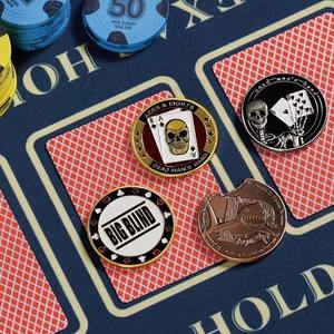 Support <span class=keywords><strong>de</strong></span> jetons en métal pour <span class=keywords><strong>jeu</strong></span> <span class=keywords><strong>de</strong></span> poker Texas Hold'em, pour jetons Lucky Big Small Blind, jetons <span class=keywords><strong>de</strong></span> croupier et jetons All-in - Product Image 1