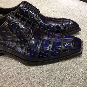 Scarpe Eleganti da Uomo in Vera Pelle di Coccodrillo con Costruzione Goodyear, Fatte a Mano, per Matrimoni, Scarpe di Lusso in Pelle di Alligatore - Product Image 6