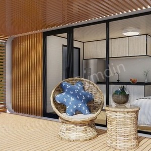 Casa Contenedor Moderna, Hotel al Aire Libre, Cabaña Móvil Prefabricada, Diseño Tipo Apple Pod - Product Image 1