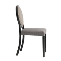 Chaises de salle à manger rembourrées à dossier rond en bois sans accoudoirs de style moderne du milieu du siècle, pieds en bois, vente en gros Starway WD-1561