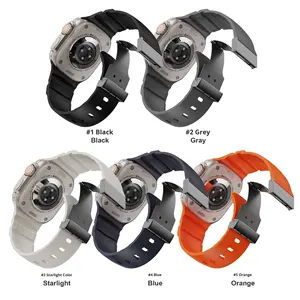 Cinturino in Silicone di Alta Qualità per <span class=keywords><strong>Apple</strong></span> <span class=keywords><strong>Watch</strong></span> Serie 1110 42mm 46mm 9 8 7 <span class=keywords><strong>6</strong></span> SE Ultra 49mm con Chiusura Magnetica a Sgancio Rapido - Product Image 2