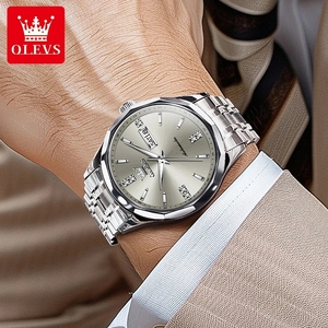 Envío Directo del Reloj Mecánico de Lujo para Hombre 7056, Resistente al Agua, con Calendario, Cristal Mineral, Puntero Hangzhou, Reloj Automático - Product Image 4
