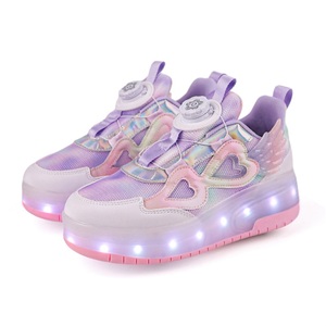 Chaussures à LED pour enfants avec chargement USB, style marche, respirantes, décontractées, avec roulettes, pour la vente en gros - Product Image 3