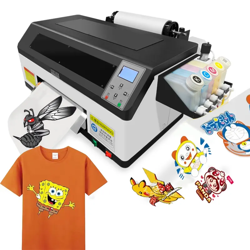 DOMSEM High Quality Heat Transfer XP600 Custom T Shirt Printer Dtf Printer A3 Printing Machine Digital Fabric Printer