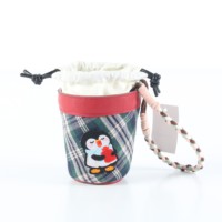 Mini sac seau à cordon, sac à poignet à carreaux avec motif de dessin animé, petite pochette portable pour bouteille, écouteurs, rouge à lèvres, clés, pour usage quotidien