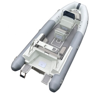 Bateaux pneumatiques RIB en aluminium haute vitesse, noirs, 21 pieds, Rhib 640, durables, en Hypalon/PVC Orca - Product Image 1