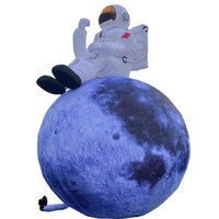 Décoration extérieure de festival Les astronautes gonflables géants ont mené la lune gonflable