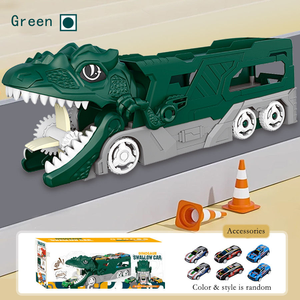 Coche de juguete creativo para niños, iluminación y música, camión de dinosaurio, aleación con función de inercia, juguetes de plástico - Product Image 6