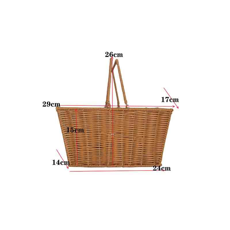 Panier rectangulaire 29*17*15 * avec anses 26cm de haut