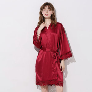 Women's High Quality <strong>Satin</strong> Pajamas Set 4 Pieces Erotic Silk <strong>Gowns</strong> Kimono Dressing <strong>Gowns</strong> Winter Summer Autumn Sleepwear Wholesale - Product Image 4