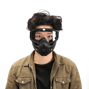 CS Game panahan masker Paintball pelindung lapangan penjaga wajah penuh dapat disesuaikan perlengkapan panahan Tag helm masker wajah untuk anak-anak dewasa - Product Image 1