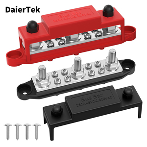 Bloque de terminales paralelos de latón para busbar, conector de 250A, barra colectora M10, bloque de terminales eléctricos para batería con cubierta para automoción y energía solar - Product Image 1