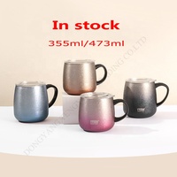 Mug à café isotherme sous vide ZP 12oz 16oz avec poignée et couvercle, tasse à café de voyage, tasse thermique pour la maison et le bureau