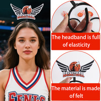 Bandeau pour fan de basketball en plastique, motif lettres amusantes, semi-artisanal, semi-mécanique, accessoire de cheering pour les matchs et les fêtes de basketball