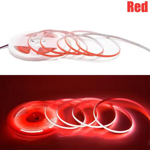Bande lumineuse LED COB rouge de 5 m en gros, 8 mm, DC24V 12V, super brillante, flexible, pour la chambre - Product Image 3