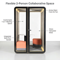 UNIBOOTH Cabine insonorisée portable préfabriquée 33 dB, ignifuge ISO 23351, à montage rapide, pour salle de formation et hall, fournisseur vérifié