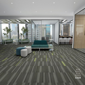 Moderne Milieuvriendelijke Wasbare Gestreepte Kantoortapijttegels 50X50 Cm Luxe Hotel Polypropyleen Pp-Vloer Anti-Slip Pvc Achterkant - Product Image 4