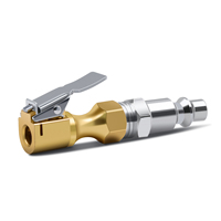 Embout de gonflage en laiton à flux fermé, embout de gonflage robuste pour pneus, clip de gonflage - 2 pièces, outil manuel pour pneus de camion et de voiture, 10-35 jours, 500 pièces