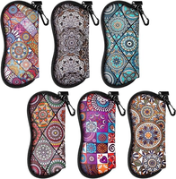 Étui à lunettes personnalisé en néoprène avec fermeture éclair, pochette portable et durable pour le rangement des lunettes, étui souple de voyage pour lunettes
