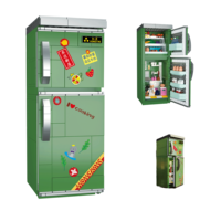 Set de Bloques de Construcción de Refrigerador Retro Personalizado de 578 Piezas, Modelo de Electrodomésticos Nostálgicos de los 90, Kit Educativo STEM para Niños