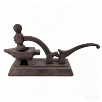 Étau de forgeur en fonte de style ancien, presse à écrous manuelle en noyer, outil pour ouvrir les écrous, ornement décoratif nostalgique