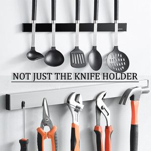 Support <span class=keywords><strong>mural</strong></span> magnétique pour couteaux, porte-couteaux de cuisine, organisateur de rangement à <span class=keywords><strong>aimant</strong></span> puissant pour couteaux et ustensiles, bande métallique noire - Product Image 6