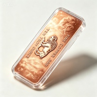 Lingote Rectangular de Cobre Puro .999 de 10 Onzas, Chapado, Coleccionable, Venta Directa de Fábrica al Por Mayor