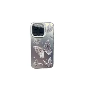 Retro Matte Geavanceerde Telefoon Case Voor Iphone X Serie Zilver Vliegende Vlinder Ontwerp Waterdichte Mobiele Telefoon Case