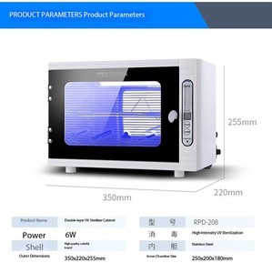 High Temperature Nail <b>Tool</b> Sterilizer Cabinet Stainless Steel ABS Disinfection <b>Box</b> LED Display Salon Manicure <b>Tool</b> Sanitizer - Product Image 5