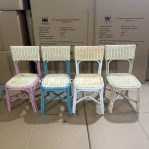 Chaise pour enfants en rotin artisanal de qualité supérieure pour la location de fêtes, les mariages, les anniversaires, la décoration d'événements, meubles pour enfants écologiques et naturels - Product Image 4