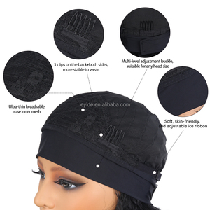 Parrucca Afro Naturale Nera con Elastico, Resistente al Calore, Capelli Sintetici ad Alta Temperatura, Ricci Morbidi - Product Image 4