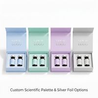 Caja de Cartón Personalizada para Frascos Pequeños de Péptidos, Caja de Regalo Cosmética con Cierre Magnético, para Medicamentos, con Forro de EVA