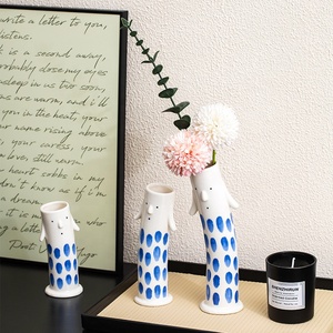 Jarrón de Cerámica <span class=keywords><strong>con</strong></span> Forma de Rostro, Novedoso y Único, Decoración Linda para Oficina y Hogar, Jarrón para <span class=keywords><strong>Flores</strong></span> Secas y Frescas, Decoración de Mesa - Product Image 2