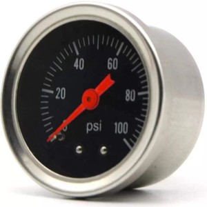Manómetro de presión de aceite 0-100 Psi tipo puntero de acero inoxidable para modificación de automóviles - Product Image 2