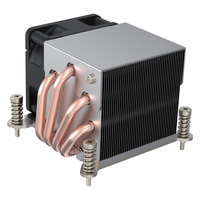 COOLSERVER 115X 1155 1151 Refroidisseur de processeur de serveur de bureau actif, ventilateur de radiateur, cuivre pur, LED, refroidissement par air, dissipateur de chaleur pour boîtier d'ordinateur