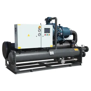 Industrial Water Cooling System Compressor Refrigeration 7 Degrees Centigrade Low Temp Outlet Water Cooled Screw Chiller