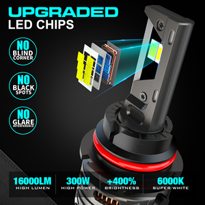 หลอดไฟหน้า LED รุ่น 9004 S V32 กำลังไฟสูง 155 วัตต์ แบบลำแสงคู่ ใช้แทนหลอดฮาโลเจนสำหรับรถยนต์ ใช้กับรถมัสแตง ปี 2012 - Product Image 1