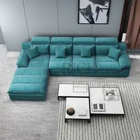 Leathaire sofá americano, de alta qualidade, estilo americano, 6, 7, 8 lugares, suave, grande, família, verde, teal, grande sofá