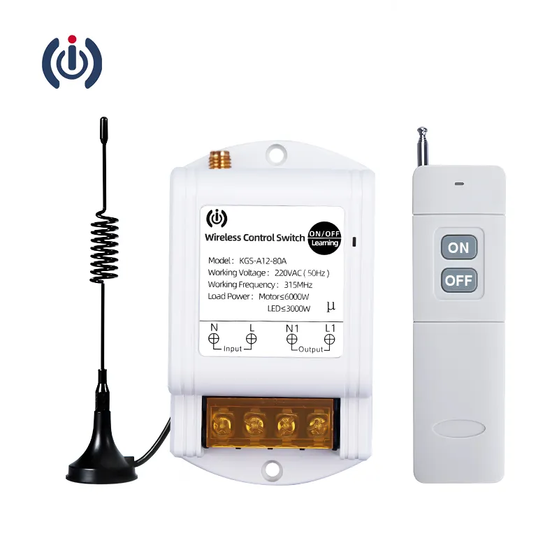 مفتاح إضاءة بجهاز تحكم عن بعد ذو جودة عالية مفتاح ترحيل V AC عالي الطاقة لإضاءة الترددات اللاسلكية