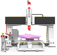 1325 360 degrés tête pivotante 5 axes 3d eps mousse plâtre bois CNC routeur gravure sculpture machine de découpe
