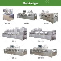 Machine de remplissage et de scellage rotative automatique haute précision pour yaourt, lait, produits laitiers solides et gelato, pour grandes tasses/bouteilles/canettes/plateaux