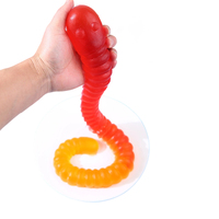 Aangepaste Yummy Giant Gummy Bear snoepjes Premium Aardbei Blauwe Framboos smaak Fruitig zacht snoep in doos