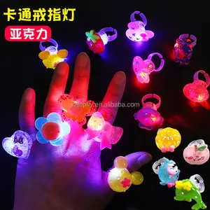 新产品发光戒指儿童玩具手指灯发光儿童戒指圣诞礼品促销