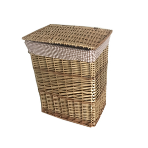 Set 5 Woven <strong>Wicker</strong> Eco-Friendly Stackable Laundry Hamper <strong>Baskets</strong> <strong>Lining</strong> for Clothing Storage Home Living Room Wardrobe - Product Image 5