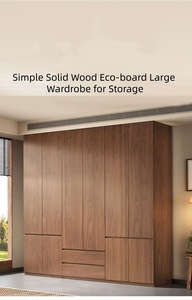 Armadio in legno di noce, moderno armadio minimalista Multi-porta con cassetti, mobili per <span class=keywords><strong>camera</strong></span> da <span class=keywords><strong>letto</strong></span> di grande capacità per la casa - Product Image 5