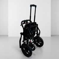 Fauteuil roulant de voyage portable, fauteuil roulant pliable pour bagages, chaise de transport pour avion avec poignée